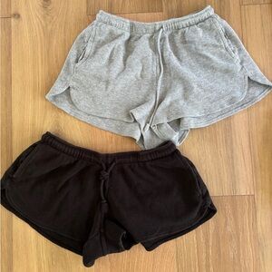 Brandy Melville Grey and Black lounge shorts BRAND NEW